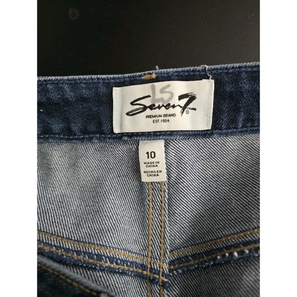 Seven7 Jeans Size 10 Loose Straight Mid Rise Denim Blue Jeans Pre-owned - Picture 11 of 16